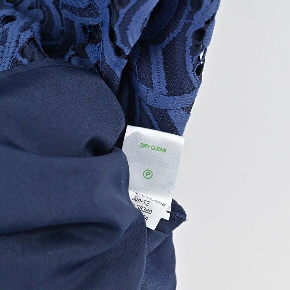 LILLY PULITZER Rosaline About Face Lace Dress Size 12 Blue Cap Sleeve V Neck NEW - Picture 10 of 14